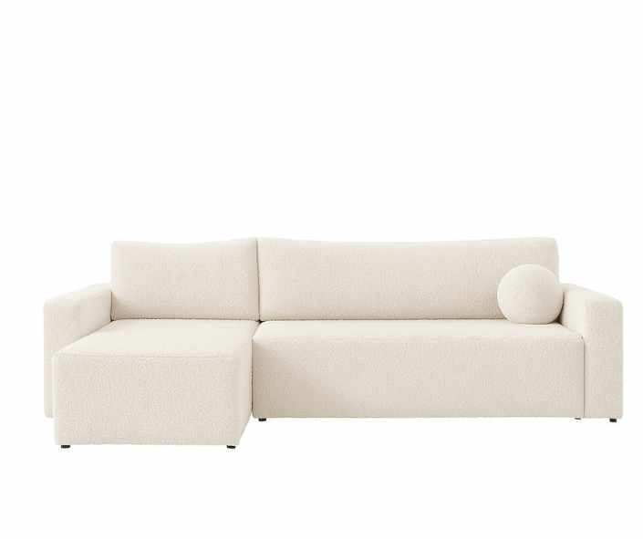 Narożnik BELLA boucle z funkcją spania – GRATIS poduszka kula quelle02 786397