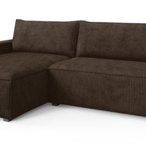 Narożnik BESMIR z funkcją spania Brązowy 807771 Narożnik BESMIR z funkcją spania Brązowy 807771