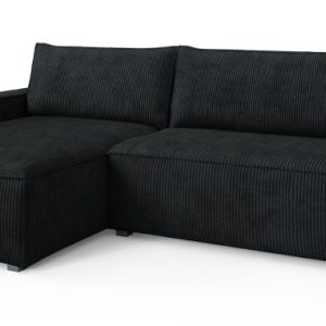 Narożnik BESMIR z funkcją spania Czarny 807536 Narożnik BESMIR z funkcją spania Czarny 807536