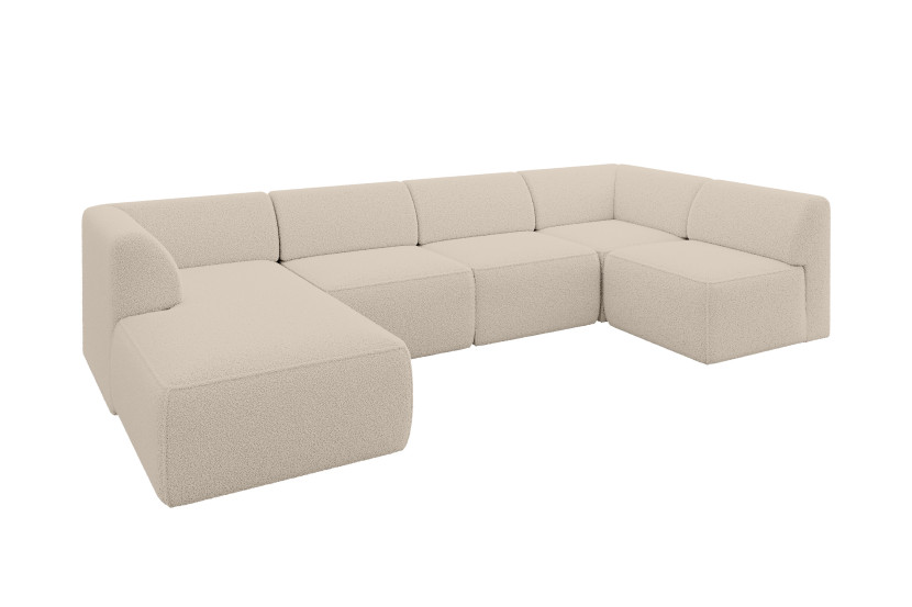 Narożnik bez funkcji spania MOVO 345x180x78 Beżowy 983725