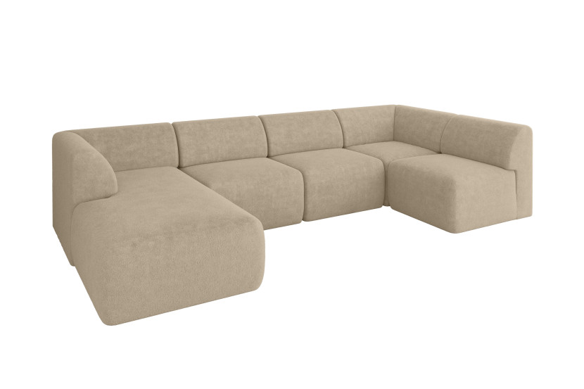 Narożnik bez funkcji spania MOVO 345x180x78 Ecru 983724