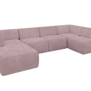 Narożnik bez funkcji spania MOVO 345x180x78 Różowy 983728