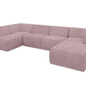 Narożnik bez funkcji spania MOVO 345x180x78 Różowy 983711