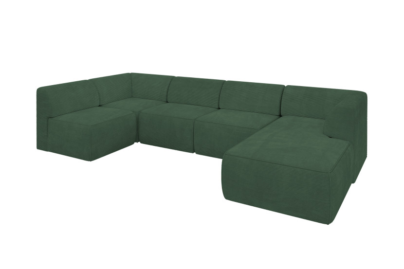 Narożnik bez funkcji spania MOVO 345x180x78 Zielony 988680