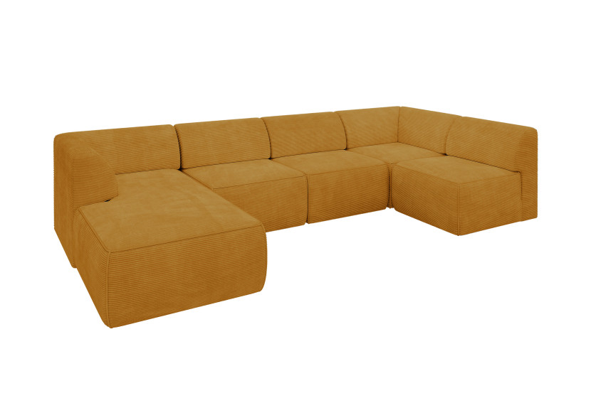 Narożnik bez funkcji spania MOVO 345x180x78 Żółty 983689