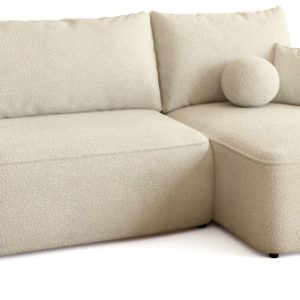 Narożnik beżowy z funkcją spania CARMELLO boucle 701900 Narożnik beżowy z funkcją spania CARMELLO boucle 701900