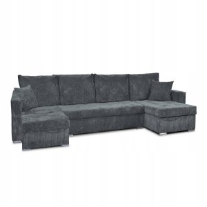 Narożnik Bonito BIG z f spania Family Meble sztruks szary 224727 Narożnik Bonito BIG z f spania Family Meble sztruks szary 224727