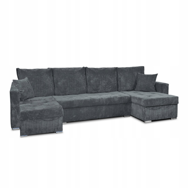 Narożnik Bonito BIG z f spania Family Meble sztruks szary 224727