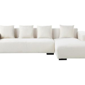 Narożnik boucle sofa lewostronna biała 939097 Narożnik boucle sofa lewostronna biała 939097
