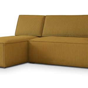 NAROŻNIK BRISO P z funkcją spania Żółty 649941