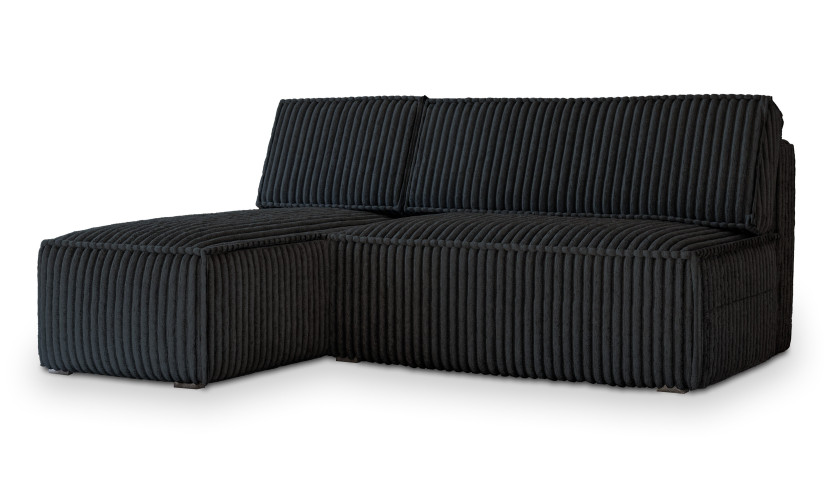 NAROŻNIK BRISO T z funkcją spania Czarny 650238