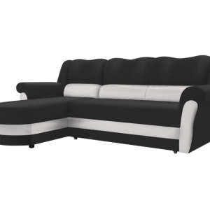 Narożnik Bruno Lewy Soft 11 Czerń + Soft 17 Biel 937627
