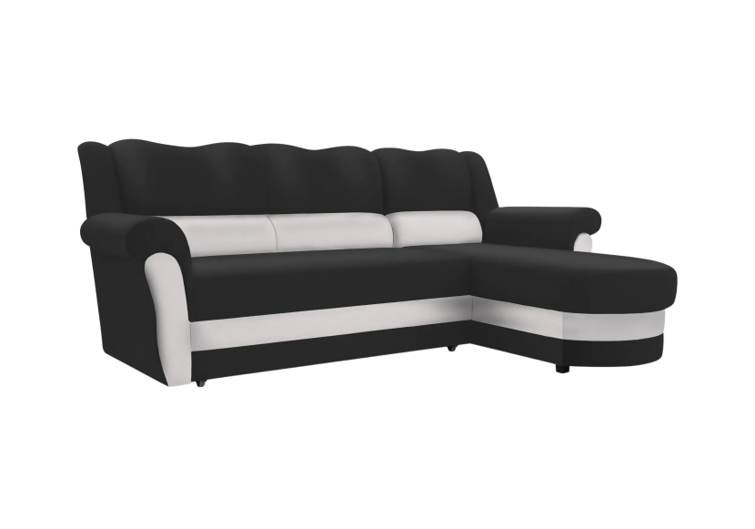 Narożnik Bruno Prawy Soft 11 Czerń + Soft 17 Biel 937648