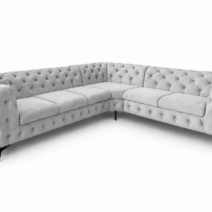 Narożnik Chesterfield Moet glamour pikowany 323×262 jasnoszary 228723 Narożnik Chesterfield Moet glamour pikowany 323×262 jasnoszary 228723