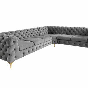 Narożnik Chesterfield Moet glamour pikowany 323×262 szary 228710 Narożnik Chesterfield Moet glamour pikowany 323×262 szary 228710