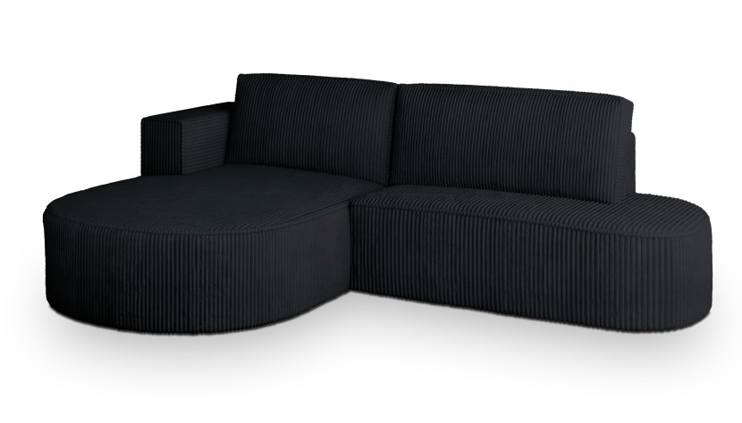 NAROŻNIK CORTIO P L-S z funkcją spania Czarny 649604