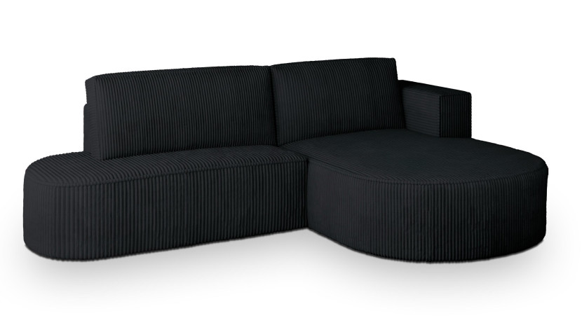 NAROŻNIK CORTIO P R-S z funkcją spania Czarny 649570