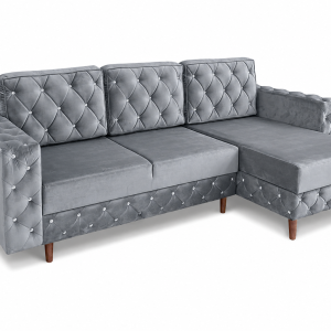 Narożnik Delux L glamour funkcja spania 140×200 DL pojemnik jasnoszary 230302 Narożnik Delux L glamour funkcja spania 140×200 DL pojemnik jasnoszary 230302