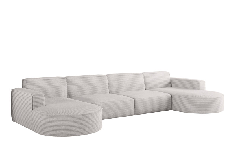Narożnik designerski MODENA U XL , tkanina Poso Ecru 649057