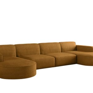 Narożnik designerski MODENA U XL , tkanina Poso Musztardowy 649058