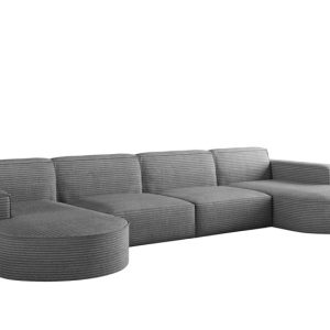 Narożnik designerski MODENA U XL , tkanina Poso Szary 649014