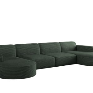 Narożnik designerski MODENA U XL , tkanina Poso Zielony 649048