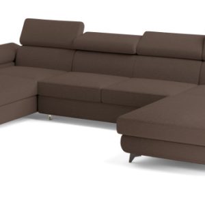Narożnik DETTI z funkcją spania Brązowy 804390