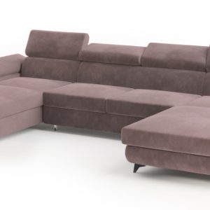 Narożnik DETTI z funkcją spania Fioletowy 771506