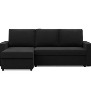 Narożnik do salonu, BLOM, Mikrofaza, 231x140x85 cm, czarny | TYLETEGOTU 773608 Narożnik do salonu, BLOM, Mikrofaza, 231x140x85 cm, czarny | TYLETEGOTU 773608