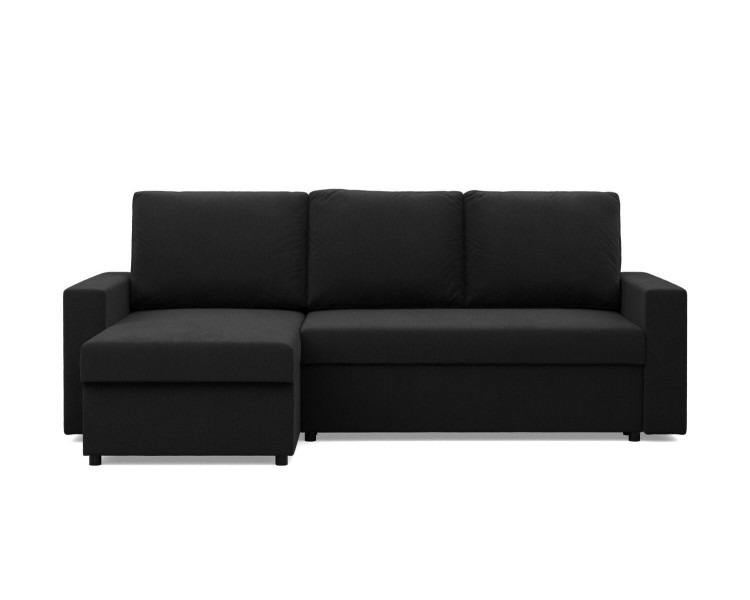 Narożnik do salonu, BLOM, Mikrofaza, 231x140x85 cm, czarny | TYLETEGOTU 773608
