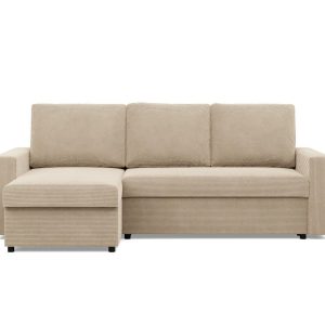 Narożnik do salonu, BLOM, sztruks, 231x140x92 cm, beżowy | TYLETEGOTU 773436 Narożnik do salonu, BLOM, sztruks, 231x140x92 cm, beżowy | TYLETEGOTU 773436