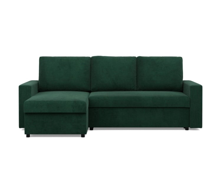 Narożnik do salonu, BLOM, sztruks, 231x140x92 cm, zieleń | TYLETEGOTU 773568