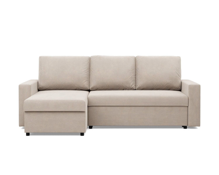Narożnik do salonu, BLOM, velvet, 231x140x92 cm, beżowy | TYLETEGOTU 773625