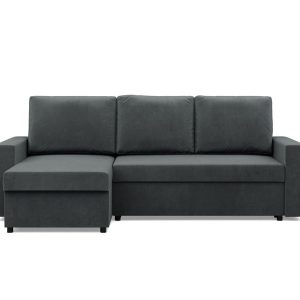 Narożnik do salonu, BLOM, velvet, 231x140x92 cm, ciemny szary | TYLETEGOTU 773587 Narożnik do salonu, BLOM, velvet, 231x140x92 cm, ciemny szary | TYLETEGOTU 773587