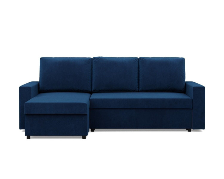 Narożnik do salonu, BLOM, velvet, 231x140x92 cm, granatowy | TYLETEGOTU 773458