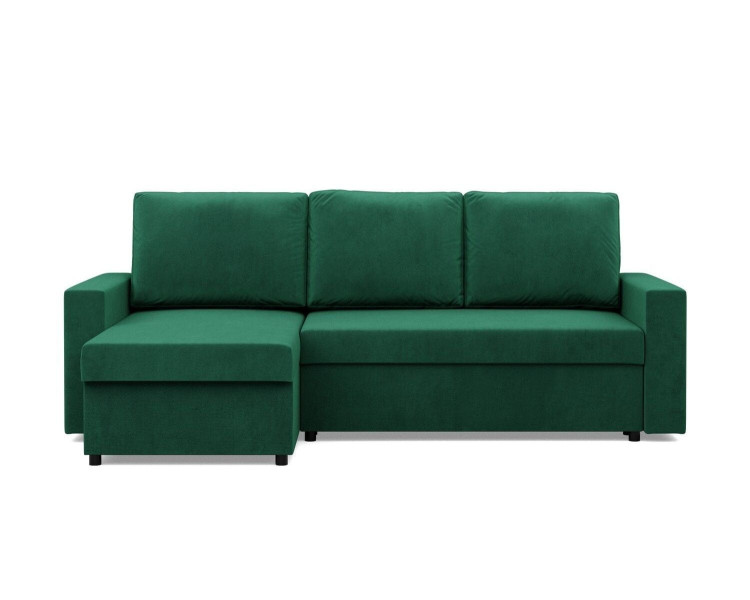 Narożnik do salonu, BLOM, velvet, 231x140x92 cm, zieleń | TYLETEGOTU 773615