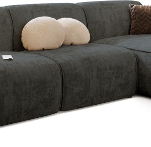 Narożnik do salonu modułowy DONU grafit 1036146 Narożnik do salonu modułowy DONU grafit 1036146
