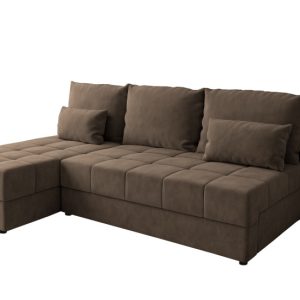 Narożnik DOMINO L FIT rozkładany z funkcją spania Brązowy 841487 Narożnik DOMINO L FIT rozkładany z funkcją spania Brązowy 841487