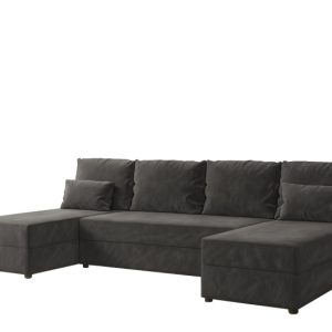 Narożnik Domino U Fit Gładki Rozkładany z Funkcją Spania Grafitowy 865085 Narożnik Domino U Fit Gładki Rozkładany z Funkcją Spania Grafitowy 865085