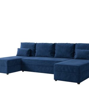 Narożnik Domino U Fit Gładki Rozkładany z Funkcją Spania Granatowy 865091 Narożnik Domino U Fit Gładki Rozkładany z Funkcją Spania Granatowy 865091