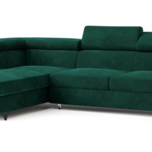 Narożnik FAVIEN L-S z funkcją spania Zielony 726049 Narożnik FAVIEN L-S z funkcją spania Zielony 726049