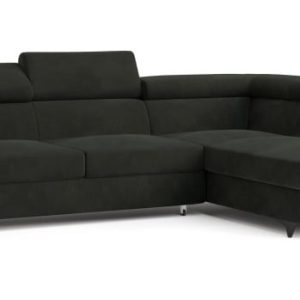 Narożnik FAVIEN R-S z funkcją spania Czarny 725970 Narożnik FAVIEN R-S z funkcją spania Czarny 725970