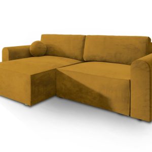 NAROŻNIK FIANO M z funkcją spania Żółty 649304 NAROŻNIK FIANO M z funkcją spania Żółty 649304