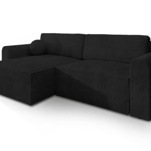 NAROŻNIK FIANO P z funkcją spania Czarny 649359