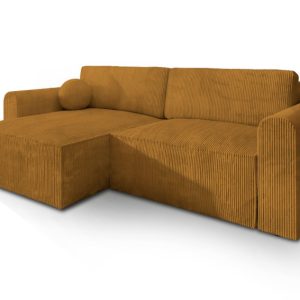 NAROŻNIK FIANO P z funkcją spania Żółty 649402