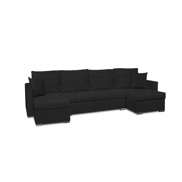 Narożnik Figo BIG rozkładany spania Family Meble czarny 224732