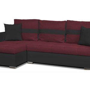 Narożnik Figo rozk. spania rogówka Family Meble czarny bordo 229600 Narożnik Figo rozk. spania rogówka Family Meble czarny bordo 229600