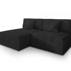 NAROŻNIK FIORO P z funkcją spania Czarny 650169 NAROŻNIK FIORO P z funkcją spania Czarny 650169