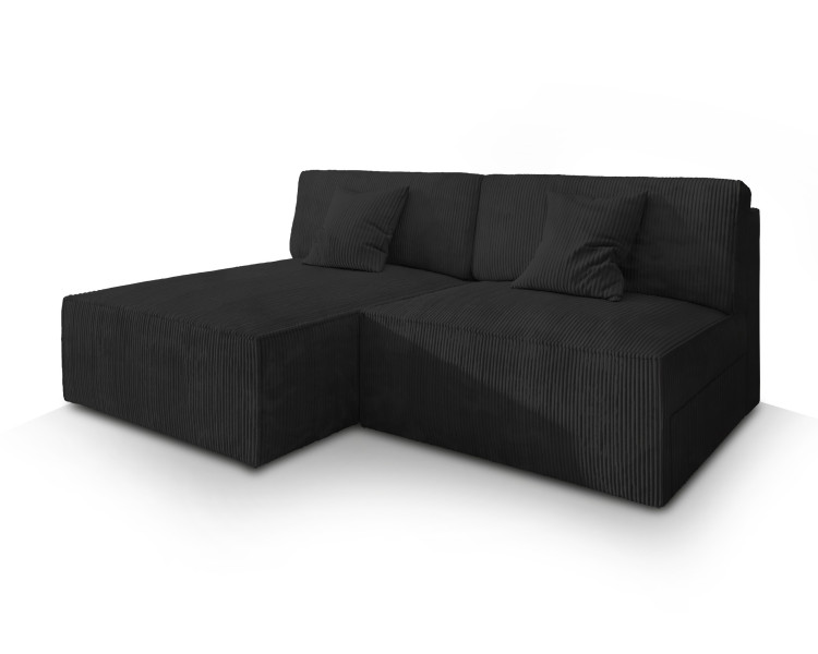 NAROŻNIK FIORO P z funkcją spania Czarny 650169