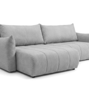 Narożnik Flo, z funkcją spania, do salonu, tkanina Poso, jasnoszary (55) 930077 Narożnik Flo, z funkcją spania, do salonu, tkanina Poso, jasnoszary (55) 930077